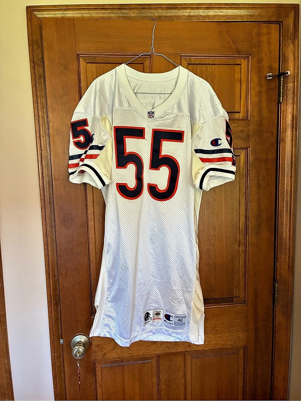 Champion Chicago Bears #55 Smith jersey Football Jersey White Size 46